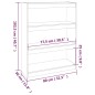 vidaXL Bücherschrank/Raumteiler Honigbraun 80x30x103,5 cm Kiefernholz vidaXL Bücherschrank/Raumteiler Honigbraun 80x30x103,5 cm Kiefernholz