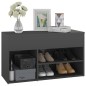 vidaXL Schuhbank Hochglanz-Grau 80x30x45 cm Holzwerkstoff vidaXL Schuhbank Hochglanz-Grau 80x30x45 cm Holzwerkstoff