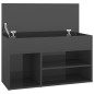 vidaXL Schuhbank Hochglanz-Grau 80x30x45 cm Holzwerkstoff vidaXL Schuhbank Hochglanz-Grau 80x30x45 cm Holzwerkstoff