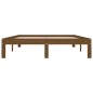 vidaXL Massivholzbett Honigbraun 135x190 cm