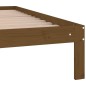 vidaXL Massivholzbett Honigbraun 135x190 cm