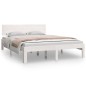 vidaXL Massivholzbett Weiß 135x190 cm vidaXL Massivholzbett Weiß 135x190 cm