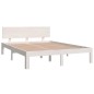 vidaXL Massivholzbett Weiß 135x190 cm vidaXL Massivholzbett Weiß 135x190 cm