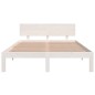 vidaXL Massivholzbett Weiß 135x190 cm vidaXL Massivholzbett Weiß 135x190 cm