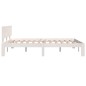 vidaXL Massivholzbett Weiß 135x190 cm vidaXL Massivholzbett Weiß 135x190 cm