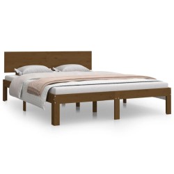 vidaXL Massivholzbett Honigbraun Kiefer 140x190 cm