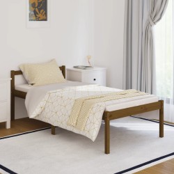 vidaXL Massivholzbett Honigbraun Kiefer 90x190 cm