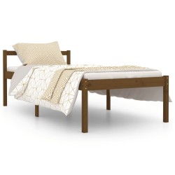 vidaXL Massivholzbett Honigbraun Kiefer 90x190 cm