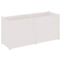 vidaXL Pflanzkübel Weiß 150x50x70 cm Massivholz Kiefer