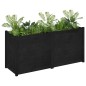 vidaXL Pflanzkübel Schwarz 150x50x70 cm Massivholz Kiefer vidaXL Pflanzkübel Schwarz 150x50x70 cm Massivholz Kiefer