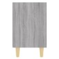 vidaXL Nachttisch mit Massivholz-Beinen Grau Sonoma 40x30x50 cm vidaXL Nachttisch mit Massivholz-Beinen Grau Sonoma 40x30x50 cm