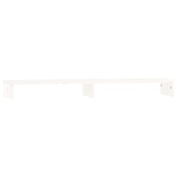 vidaXL Monitorständer Weiß 100x27x10 cm Massivholz Kiefer