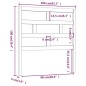 vidaXL Kopfteil Weiß 106x4x100 cm Massivholz Kiefer