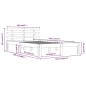 vidaXL Massivholzbett Schwarz 160x200 cm vidaXL Massivholzbett Schwarz 160x200 cm