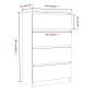 vidaXL Sideboard Grau Sonoma 60x35x98,5 cm Holzwerkstoff vidaXL Sideboard Grau Sonoma 60x35x98,5 cm Holzwerkstoff