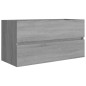 vidaXL Waschbeckenschrank Grau Sonoma 90x38,5x45 cm Holzwerkstoff vidaXL Waschbeckenschrank Grau Sonoma 90x38,5x45 cm Holzwerkstoff