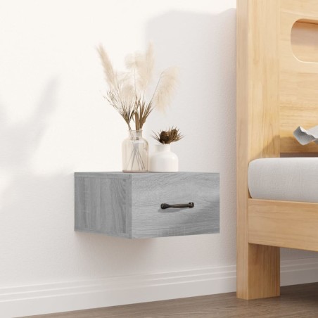 vidaXL Wand-Nachttisch Grau Sonoma 35x35x20 cm  