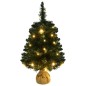 Künstlicher Weihnachtsbaum mit Ständer und LEDs Grün 60 cm PVC Künstlicher Weihnachtsbaum mit Ständer und LEDs Grün 60 cm PVC