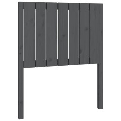 vidaXL Kopfteil Grau 80,5x4x100 cm Massivholz Kiefer
