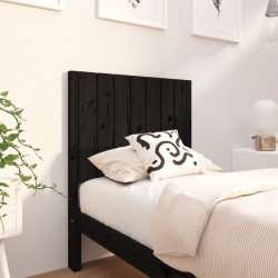 vidaXL Kopfteil Schwarz 80,5x4x100 cm Massivholz Kiefer