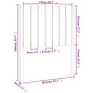 vidaXL Kopfteil Schwarz 80,5x4x100 cm Massivholz Kiefer
