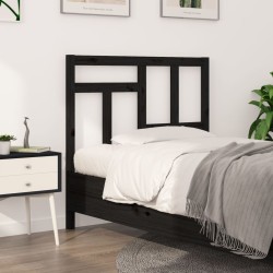 vidaXL Bett-Kopfteil Schwarz 105,5x4x100 cm Massivholz Kiefer