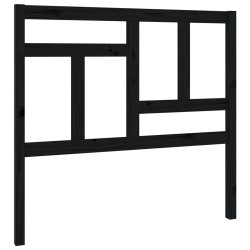 vidaXL Bett-Kopfteil Schwarz 105,5x4x100 cm Massivholz Kiefer