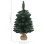 Künstlicher Weihnachtsbaum mit Ständer und LEDs Grün 60 cm PVC Künstlicher Weihnachtsbaum mit Ständer und LEDs Grün 60 cm PVC