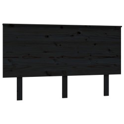 vidaXL Bett-Kopfteil Schwarz 139x6x82,5 cm Massivholz Kiefer