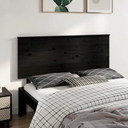 vidaXL Bett-Kopfteil Schwarz 154x6x82,5 cm Massivholz Kiefer
