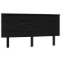 vidaXL Bett-Kopfteil Schwarz 154x6x82,5 cm Massivholz Kiefer