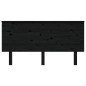 vidaXL Bett-Kopfteil Schwarz 154x6x82,5 cm Massivholz Kiefer