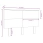 vidaXL Bett-Kopfteil Schwarz 154x6x82,5 cm Massivholz Kiefer