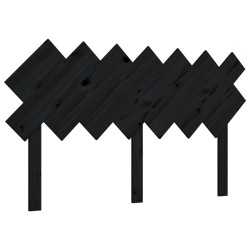 vidaXL Bett-Kopfteil Schwarz 151,5x3x81 cm Massivholz Kiefer