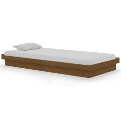 vidaXL Massivholzbett Honigbraun 90x190 cm