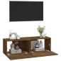 vidaXL TV-Wandschränke 2 Stk. Räuchereiche 100x30x30 cm Holzwerkstoff vidaXL TV-Wandschränke 2 Stk. Räuchereiche 100x30x30 cm Holzwerkstoff