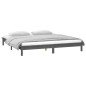 vidaXL Massivholzbett mit LEDs Grau 140x200 cm vidaXL Massivholzbett mit LEDs Grau 140x200 cm
