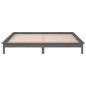vidaXL Massivholzbett mit LEDs Grau 140x200 cm vidaXL Massivholzbett mit LEDs Grau 140x200 cm