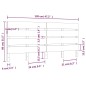 vidaXL Kopfteil Honigbraun 120x3x80cm Massivholz Kiefer
