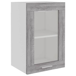 vidaXL Hängeschrank Glas Grau Sonoma 40x31x60 cm Holzwerkstoff