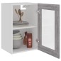 vidaXL Hängeschrank Glas Grau Sonoma 40x31x60 cm Holzwerkstoff vidaXL Hängeschrank Glas Grau Sonoma 40x31x60 cm Holzwerkstoff