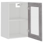 vidaXL Hängeschrank Glas Grau Sonoma 40x31x60 cm Holzwerkstoff vidaXL Hängeschrank Glas Grau Sonoma 40x31x60 cm Holzwerkstoff