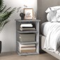 vidaXL Beistellregal Grau Sonoma 35x35x55 cm Holzwerkstoff vidaXL Beistellregal Grau Sonoma 35x35x55 cm Holzwerkstoff