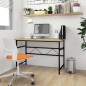 vidaXL Computertisch Schwarz und Eiche Hell 105x55x72 cm MDF und Metall vidaXL Computertisch Schwarz und Eiche Hell 105x55x72 cm MDF und Metall