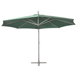 vidaXL Sonnenschirm Ampelschirm 350 cm Grün Aluminiummast