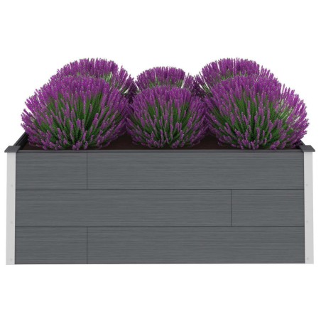 vidaXL Garten-Hochbeet Grau 200 x 100 x 54 cm WPC