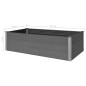 vidaXL Garten-Hochbeet Grau 200 x 100 x 54 cm WPC vidaXL Garten-Hochbeet Grau 200 x 100 x 54 cm WPC
