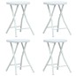 vidaXL Klappbare Garten-Hocker 4 Stk. Weiß HDPE Rattanoptik vidaXL Klappbare Garten-Hocker 4 Stk. Weiß HDPE Rattanoptik