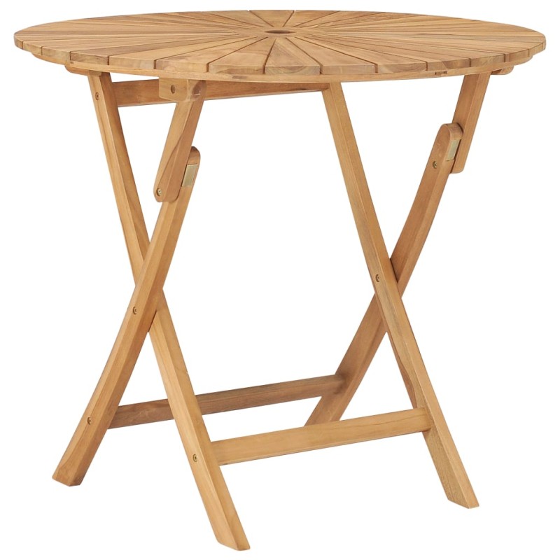 vidaXL Klappbarer Gartentisch Ø 85 cm Teak Massivholz vidaXL Klappbarer Gartentisch Ø 85 cm Teak Massivholz