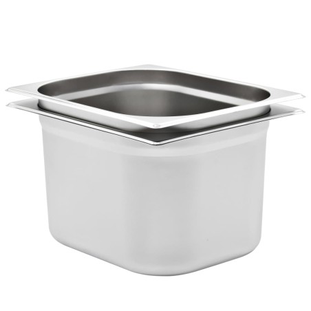 vidaXL Gastronormbehälter 2 Stk. GN 1/2 200 mm Edelstahl 